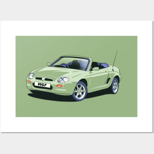 MG MGF Alumina Green Car Posters and Art